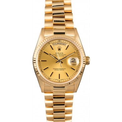 Imitation AAAAA Rolex President 18038 Yellow Gold Day-Date JW2309