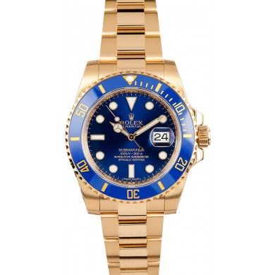 Replica 18K Rolex Submariner Blue 116618 JW0010