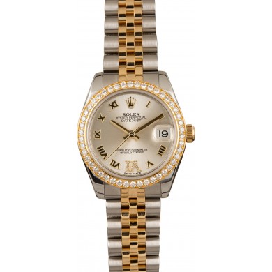 Replica Mid-Size Rolex Datejust 178383 Diamond Bezel & VI JW0385