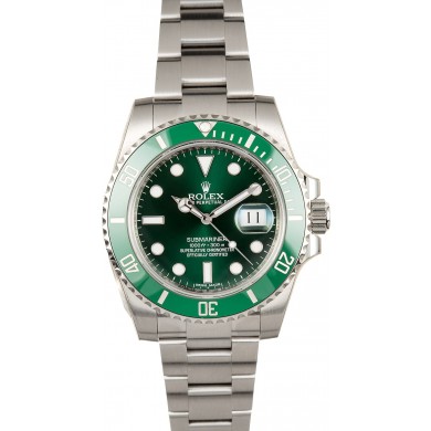 Rolex Submariner Green 116610V Hulk - Factory Stickers JW2494