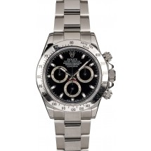 Imitation Rolex Steel Daytona 116520 Black Dial TT JW2393