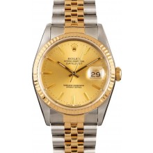 Men's Rolex Datejust 16233 Champagne Dial JW0696