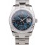 Imitation Top Rolex Datejust Polished Stainless Steel Dark Blue Flowers Dial Diamond Plated